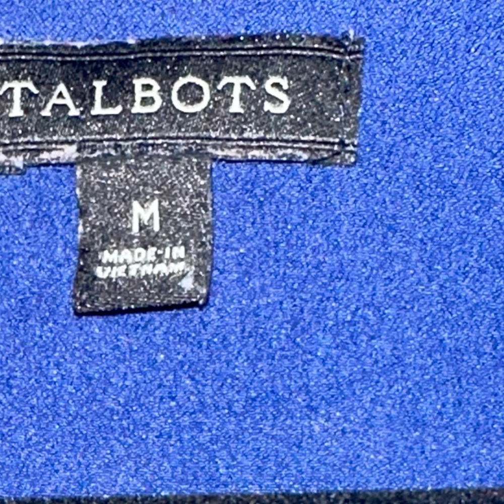 TALBOTS SMOCKED SHOULDER TIE-NECK TOP - FLORAL - Picture 5 of 6